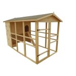 Poulailler en bois trs grande taille xxxl - pour 8 - 12 poules - toit bitum - 609m