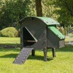 Poulailler nestera taille s en plastique recycl 3  5 poules sur pieds noir