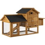 Poulailler poulette avec pondoir en bois - marron Poulailler poulette avec pondoir en bois - marron