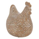 Poule d�co linda h. 105cm r�sine beige - atmosphera createur dinterieur