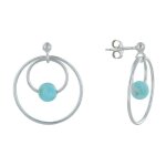 Les poulettes bijoux - boucles doreilles argent 925 cr�oles et larimars