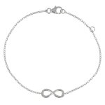 Les poulettes bijoux - bracelet argent 925 rhodi� signe infini
