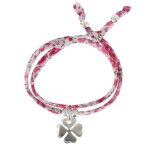 Les poulettes bijoux - bracelet double tour lien liberty et tr�fle argent 925 - classics