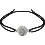 Les poulettes bijoux - bracelet lien elastique oeil de sainte lucie rond - noir