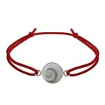 Les poulettes bijoux - bracelet lien elastique oeil de sainte lucie rond - rouge Les poulettes bijoux - bracelet lien elastique oeil de sainte lucie rond - rouge