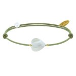 Les poulettes bijoux - bracelet petit coeur de nacre - classics