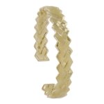 Les poulettes bijoux - bracelet plaqu� or demi jonc tr�ss�