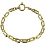 Les poulettes bijoux - bracelet plaqu� or gourmette moyens maillons