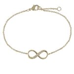 Les poulettes bijoux - bracelet plaqu or infini et strass