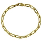 Bracelet plaqu� or mailles cheval - les poulettes bijoux