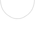 Les poulettes bijoux - chaine en argent rhodi 1mm maille ronde 3 tailles