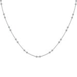 Les poulettes bijoux - collier argent rhodi� et billes