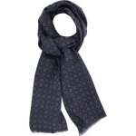 Les poulettes bijoux - echarpe 100% laine bleu jean carrs verts