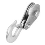 Poulie de levage de roue 1 bloc de poulie de corde de levage � roue unique en acier haute r�sistance ...