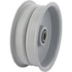 Poulie tendeur  gorge plate avec rebords en acier adaptable pour mtd