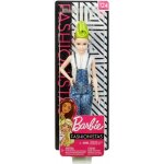 Barbie poupee mannequin fashionistas cheveux verts avec salopette jeans et chaussures noires