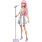 Poupe barbie mtiers pop star - barbie - fxn98 - cheveux roses - micro - jouet enfant