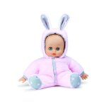 Poupe bb lapinou petit collin - 28 cm - rose - pour enfant de 3 ans et plus