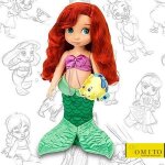 Poup�e de collection la petite sir�ne ariel animator - disney princesses - vert - 42cm