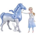Poupe interactive - disney - la reine des neiges 2 - elsa 30 cm - cheval nokk 23 cm - 3 ans et plus