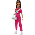 Poupe mannequin - barbie - barbie poupe mannequin - combinaison rose - accessoires tendance - chiot ...