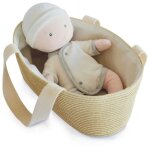 Poupon doudou gris - doudou et compagnie - couffin biberon et body amovible - 28 cm