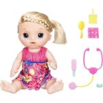 Poupon interactif baby alive malade - blonde - pleure de vraies larmes - accessoires inclus