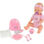 Poupon new born baby rose 43cm - boit et fait pipi - accessoires inclus Poupon new born baby rose 43cm - boit et fait pipi - accessoires inclus