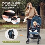Poussette 3 en 1 0 - 36 mois 0 - 22 kg si�ge auto b�b� pliage intelligent grande capote extensible noir ...