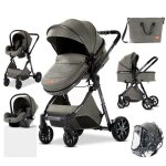 Poussette 3 en 1 bb combine sige - auto landau nacelle rglable sac  langer haute qualit poussette ...