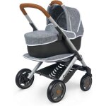 Poussette 3 en 1 - smoby - bb confort - landau gris - roues silencieuses - pour poupes