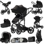 Poussette 3 en 1poussette bebemagiczcsac � langersiege autopour 0 - 3 ansnoir