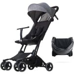 Poussette canne bebe2luxe piko ultra compacte et lgre cabine avion (gris)
