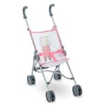 Poussette canne corolle - rose - pour poupon 36 et 42cm - ds 3 ans