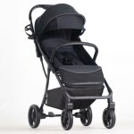 Poussette canne inclinable ultra compacte bebe2luxe okto noir - naissance  4 ans