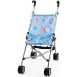 Poussette canne pour poup�e - bayer design - bleu - ceinture de s�curit� int�gr�e - double roues