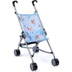 Poussette canne rglable bleu - 30134 - double roues - ceinture de scurit intgre