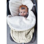 Poussette chanceliere couverture enveloppante universelle bebe nid dange hiver pour si�ge auto beige
