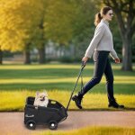 Poussette pour chien pliable 4 roues evryae