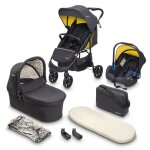 Poussette trio style moutarde babygo