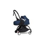 Poussette combine babyzen yoyo2 cadre noir pack 0 + 2020 - bleu air france
