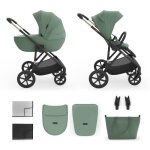 Poussette kinderkraft prime 3 citadine 2 en 1 nacelle hamac roues tout chemin repose jambes r�glable ...