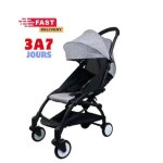Poussette lgre compacte - gris ? pliage ultra rapide ? ds 6 mois ? format cabine avion ? confort et ...