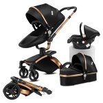 Poussette magic zc poussette 3 en 1 pousette pousette trio 3 en 1 pliage automatique cuir pu rotation ...