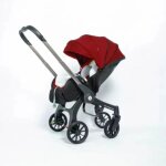 Poussette multifonctionnelle 4 en 1 pliable avec si�ge auto landau portable b�b�. rouge