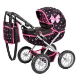 Poussette poupe kinderplay kp0262r ? landau jouet type gondole avec poigne rglable 33 - 63 cm ? facile ...