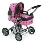 Poussette pour poupe smarty - bayer chic 2000 - coloris 83 - rose et marine