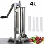 Poussoir  saucisses - inox 304 - 4l - 4 tubes 15mm  21mm - manuel - ergonomique