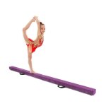 Poutre de gymnastique pliable 210cm pour enfants costway - poign�es de transport - 4 patins antid�rapants ...
