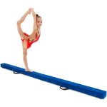 Poutre de gymnastique pliable 210cm pour enfants costway - poign�es de transport - 4 patins antid�rapants ...